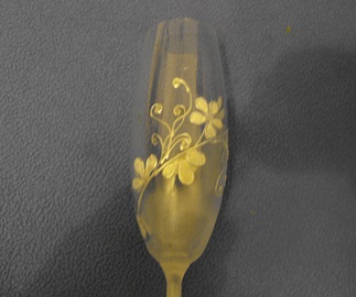 ръчно рисувани ритуални чаши за сватба - Цветята на любовта