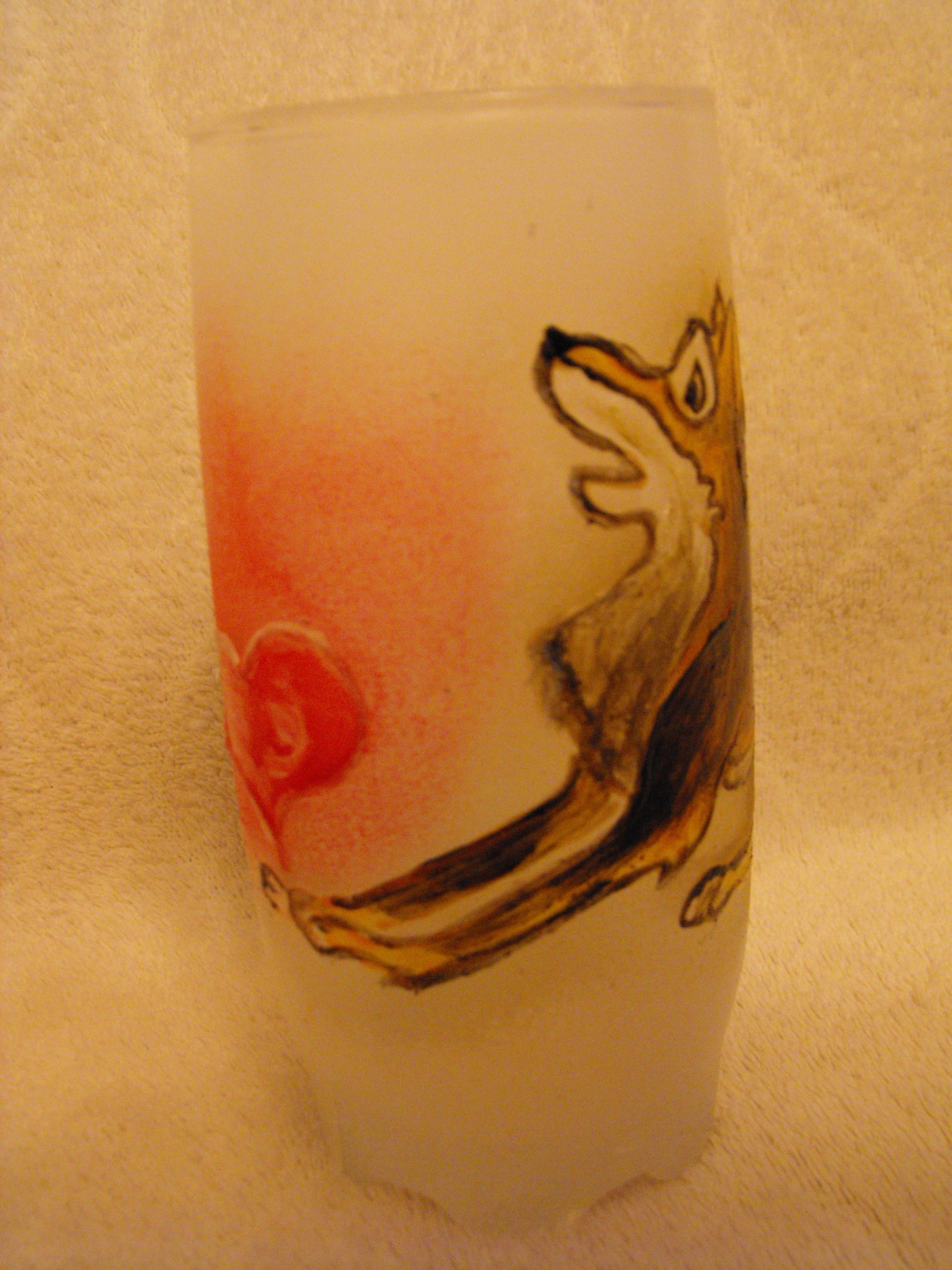 чаши безалкохолно стъкло ръчно рисувани Лейди и скитника