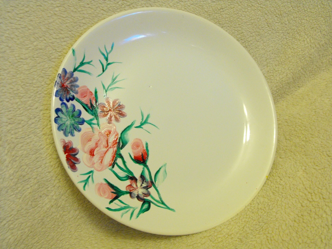 ръчно рисувана чиния Букет от цветя